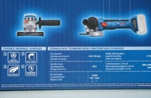 125mm Máy mài góc dùng pin 18V Bosch GWS 18V-8 (Solo)