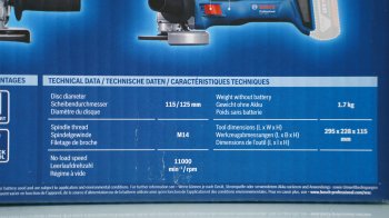 125mm Máy mài góc dùng pin 18V Bosch GWS 18V-8 (Solo)